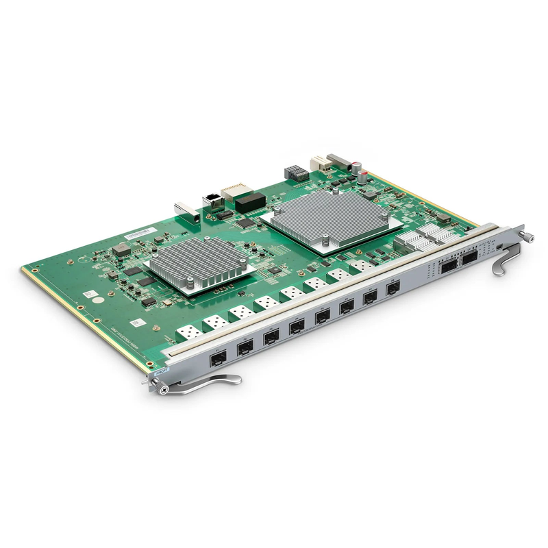 SFPS F78CPT, 8-Port Combo OLT Line Card with 8 x XG(S)-PON Combo, 2 x 100G QSFP28 Ports, Broadcom Chip (Without Modules) SFPS