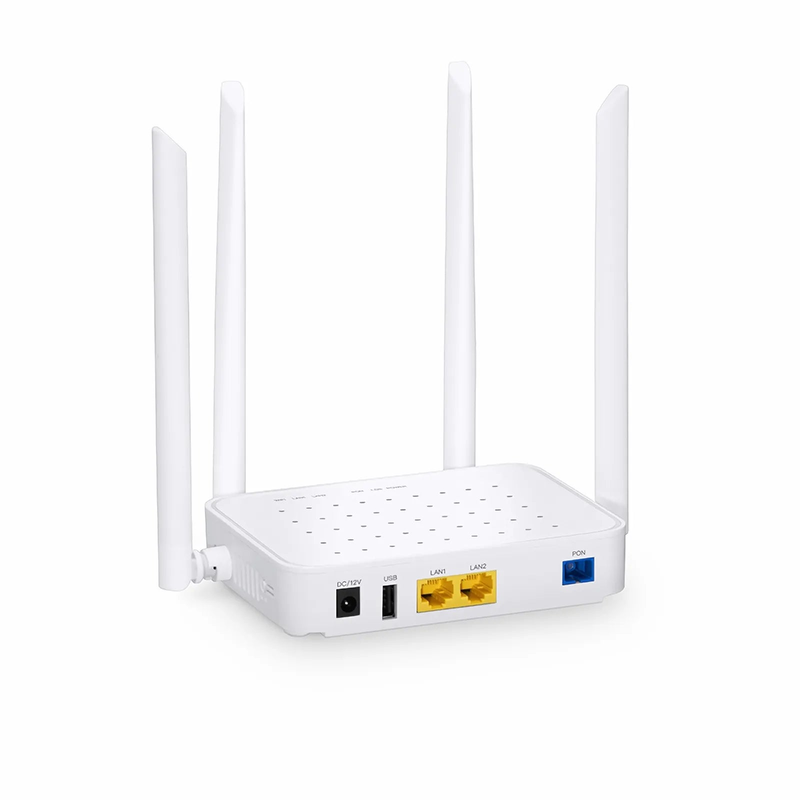 SFPS ONU1910-2G-W, XPON (GPON+EPON) ONU, with 1x PON, SC/UPC, 2x GE, 1x USB, and 4x External Antennas (1200M WiFi 5) SFPS