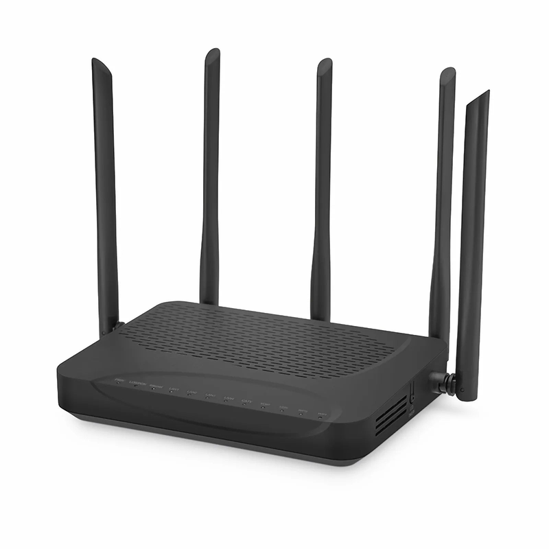 SFPS ONU1911-4GVC-W, XPON (GPON+EPON) ONU, with 1x PON, SC/UPC, 4x GE, 1x POTS, 1x USB, 1x RF, and 5x External Antennas (3000M WiFi 6) SFPS