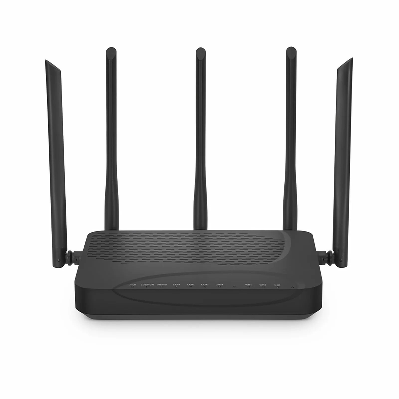 SFPS ONU1910-4G-W, XPON (GPON + EPON) HGU ONU, 1 x PON, 4 x GE, 1 x USB, and 5 x External Dual Band Antennas (3000M WiFi 4/5/6) SFPS