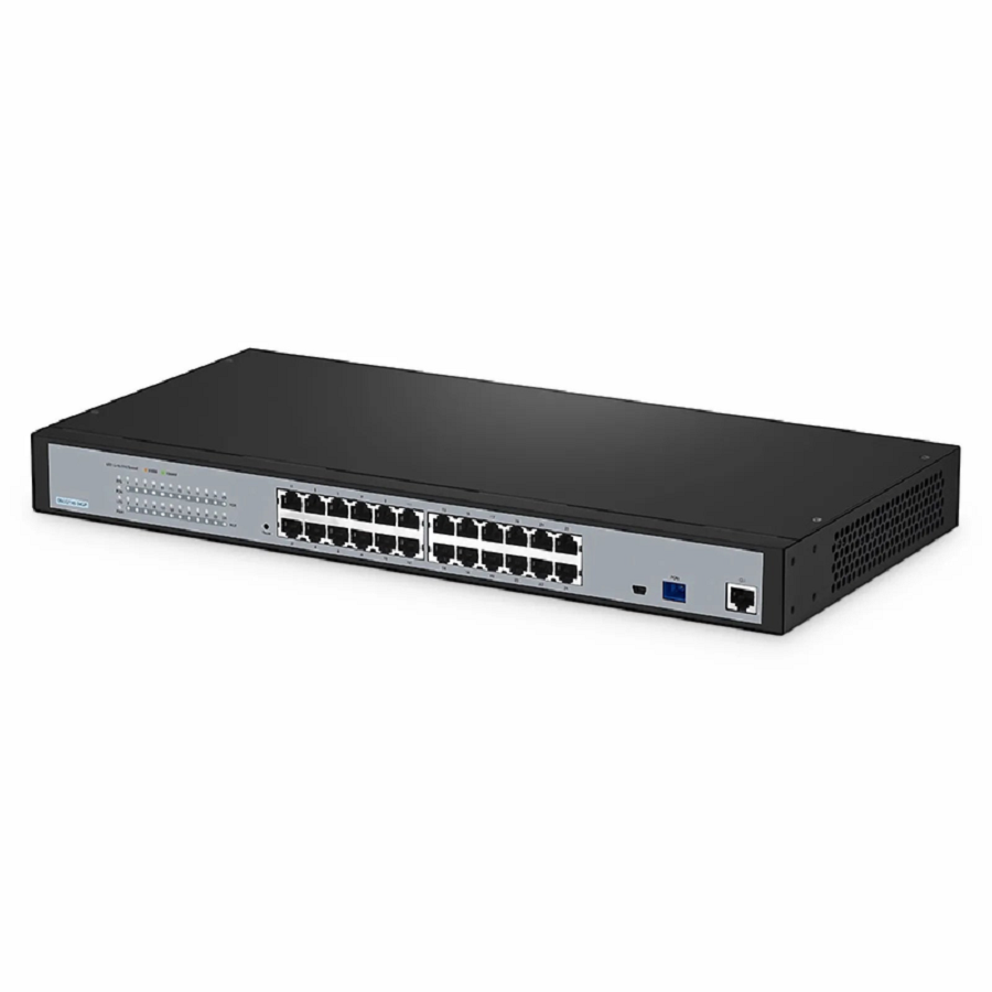 SFPS ONU2110-24GP, XPON (GPON + EPON) MDU ONU with 1 x PON, 24 x GE PoE/PoE+@370W, 220V AC Power Supply SFPS