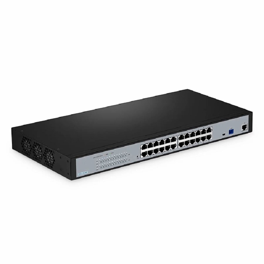 SFPS ONU2110-24GP, XPON (GPON + EPON) MDU ONU with 1 x PON, 24 x GE PoE/PoE+@370W, 220V AC Power Supply SFPS