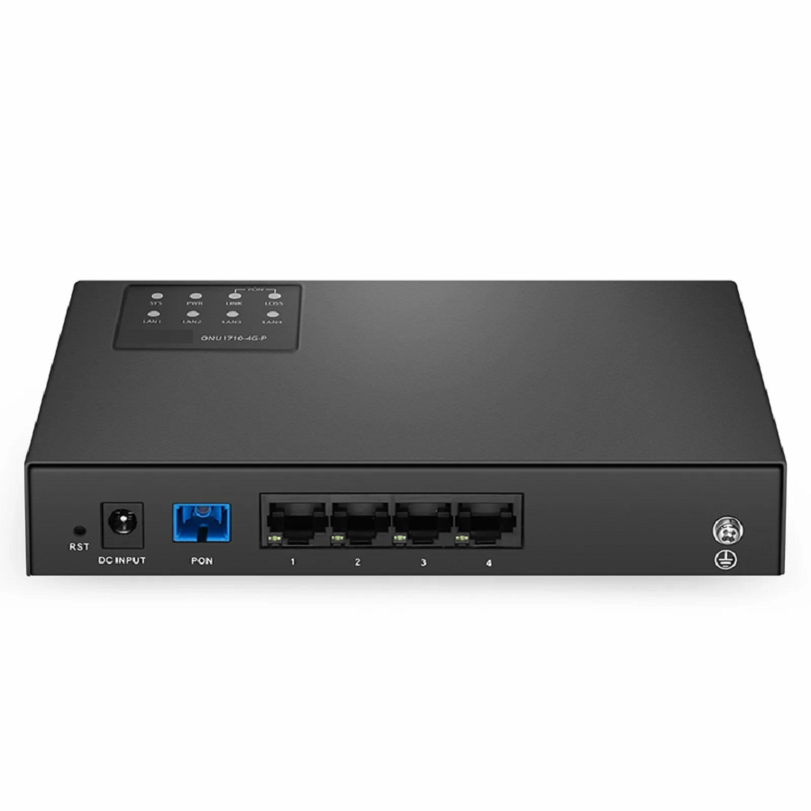 SFPS ONU1710-4G-P, XPON (GPON + EPON) SFU ONU with 1 x PON, 4 x GE PoE@55W SFPS