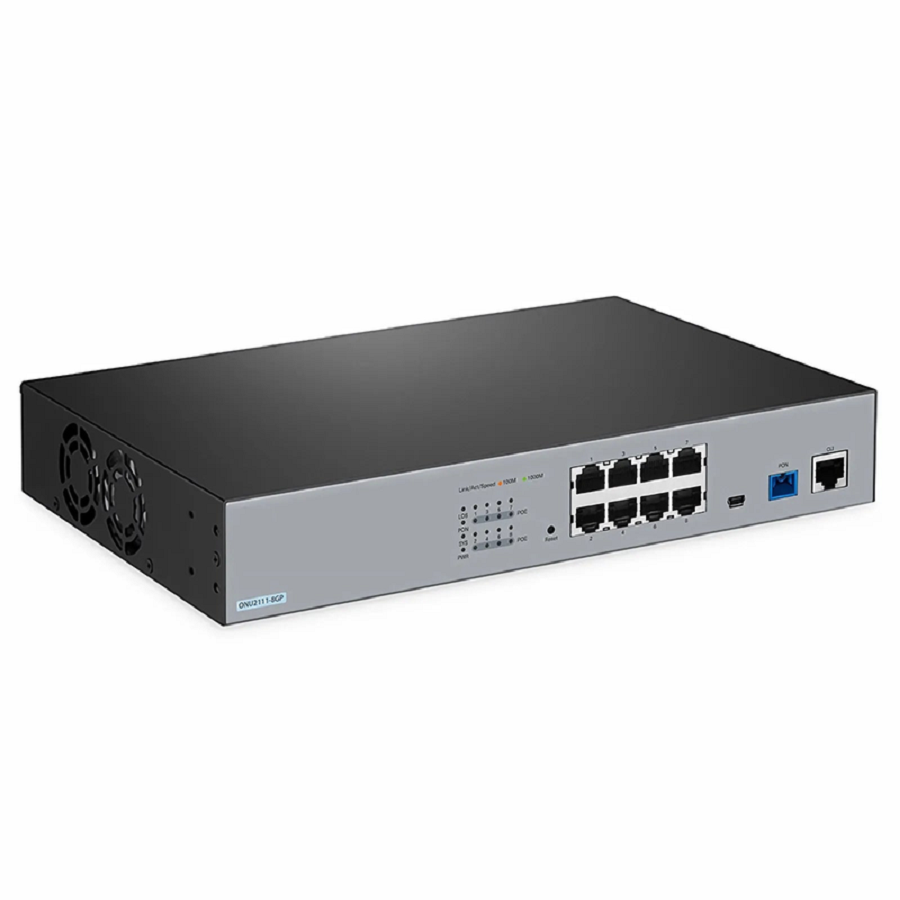SFPS ONU2111-8GP, XPON (GPON + EPON) MDU ONU with 1 x PON, 8 x GE PoE/PoE+@138.5W SFPS