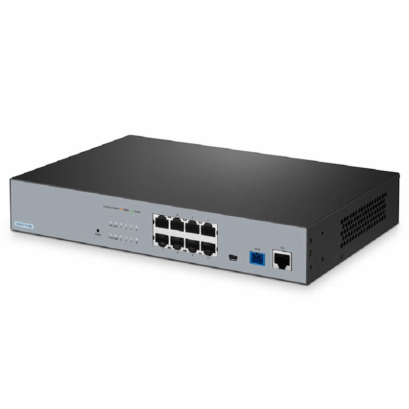 SFPS ONU2111-8GP, XPON (GPON + EPON) MDU ONU with 1 x PON, 8 x GE PoE/PoE+@138.5W SFPS