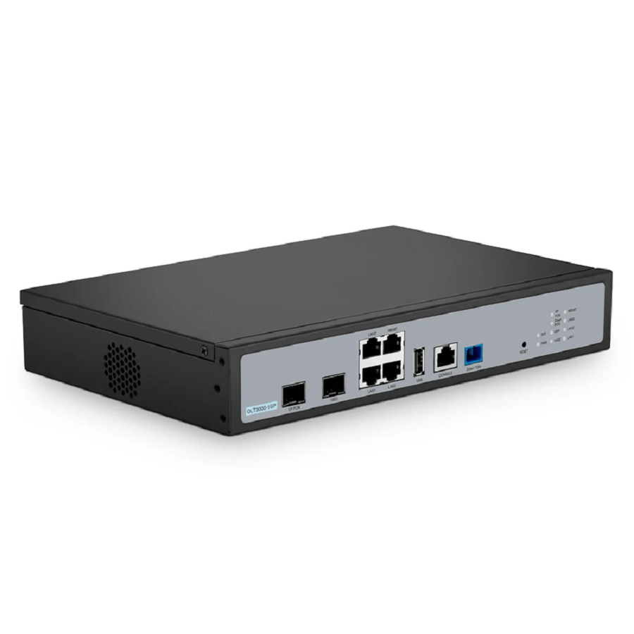 SFPS OLT3000-1GP, Single-Port Mini GPON OLT with 1x 10G SFP+, 1x GPON/XG(S)PON Uplink Ports, 4x GE Downlink Ports, AC/DC Power Supply SFPS