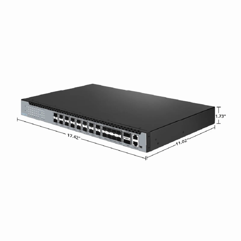 SFPS OLT3710-16XG2T, 16-Port XG(S)-PON OLT with 10G SFP+ and 100G QSFP28 Uplink Ports, Dual Power Supply, Broadcom Chip SFPS