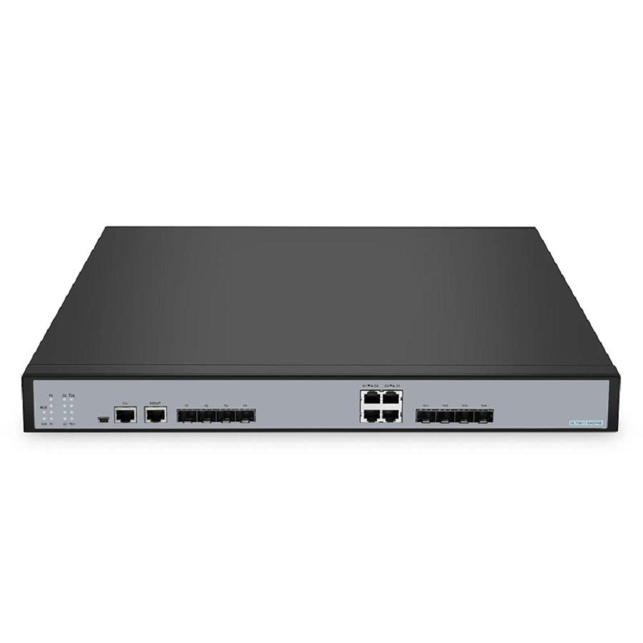 SFPS OLT3611-04GP4S, Layer 3 Feature 4-Port GPON OLT with 10G SFP+ Uplink Ports, AC/DC Power Supply SFPS