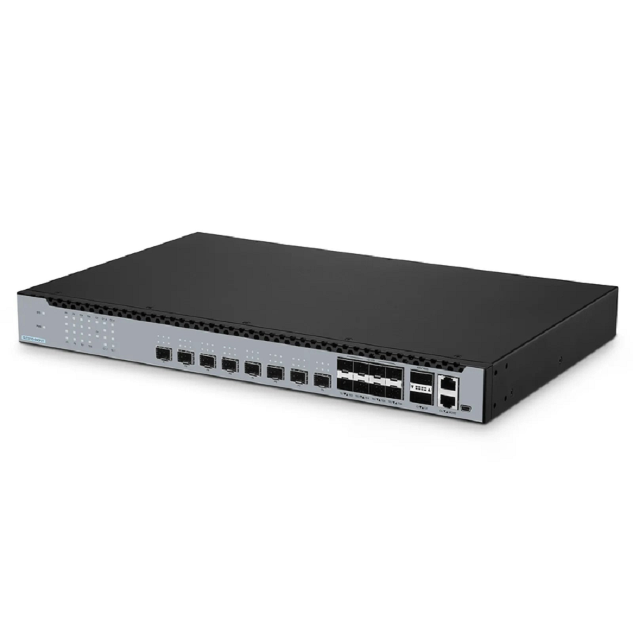 SFPS OLT3710-08CP2T, 8-Port GPON & XG(S)-PON Combo OLT with 8 x 10G SFP+ and 2 x 100G QSFP28 Uplink Ports, Dual Power Supply, Broadcom Chip SFPS