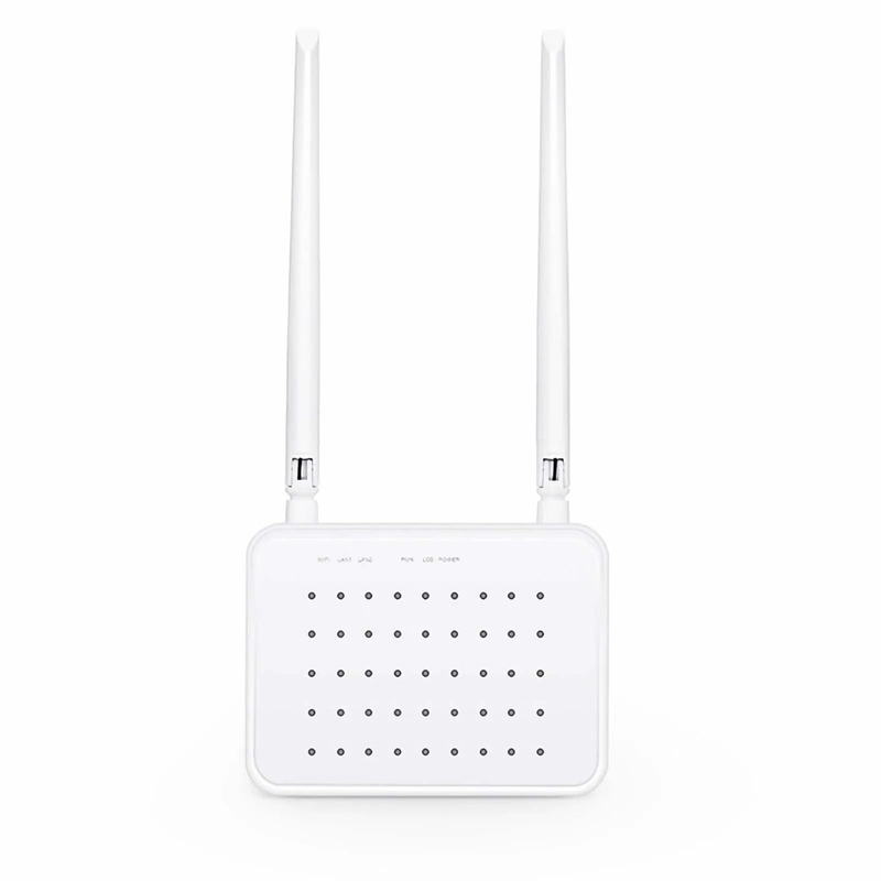 SFPS ONU1910-1GF-W, XPON (GPON + EPON) ONU, with 1 x PON, 1 x GE, 1 x FE, 1 x USB, and 2 x External Antennas (2.4GHz, 300Mbps WiFi 4) SFPS