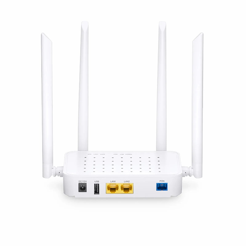 SFPS ONU1910-2G-W, XPON (GPON+EPON) ONU, with 1x PON, SC/UPC, 2x GE, 1x USB, and 4x External Antennas (1200M WiFi 5) SFPS