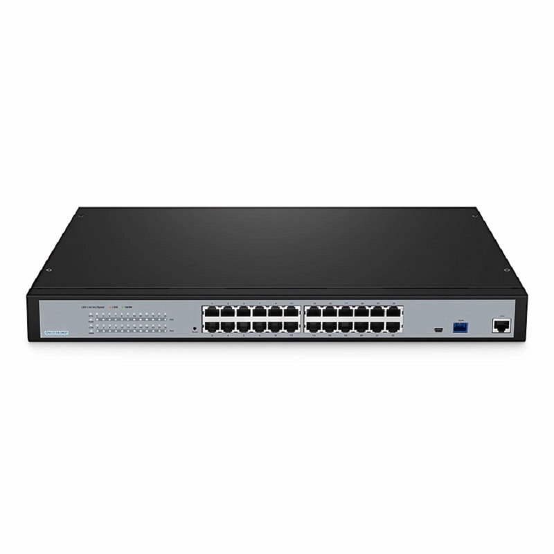 SFPS ONU2110-24GP, XPON (GPON + EPON) MDU ONU with 1 x PON, 24 x GE PoE/PoE+@370W, 220V AC Power Supply SFPS