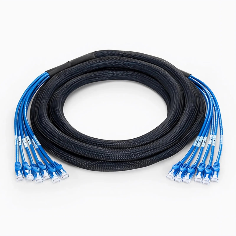 SFPS 10ft (3m) 6 Plug to 6 Plug Cat5e Unshielded (UTP) PVC CMR Pre-Terminated Copper Trunk Cable SFPS