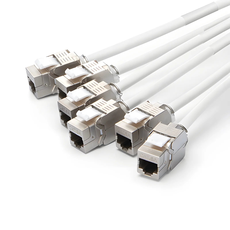 SFPS 66ft (20m) 6 Jack to 6 Jack Cat6a Shielded (S/FTP) PVC CMR Pre-Terminated Copper Trunk Cable SFPS