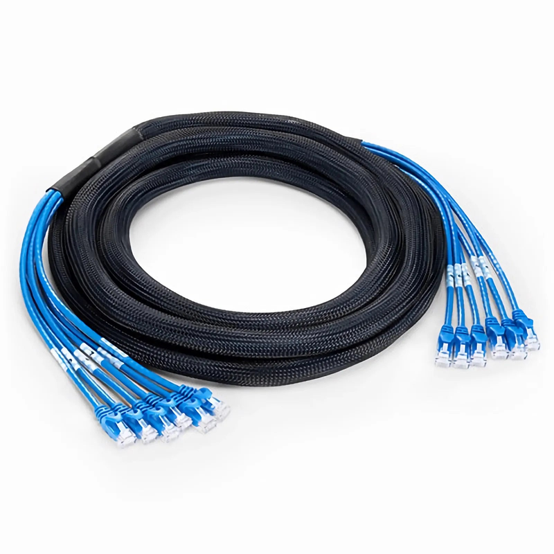 SFPS 99ft (30m) 6 Plug to 6 Plug Cat6 Unshielded (UTP) PVC CMR Blue Pre-Terminated Copper Trunk Cable SFPS
