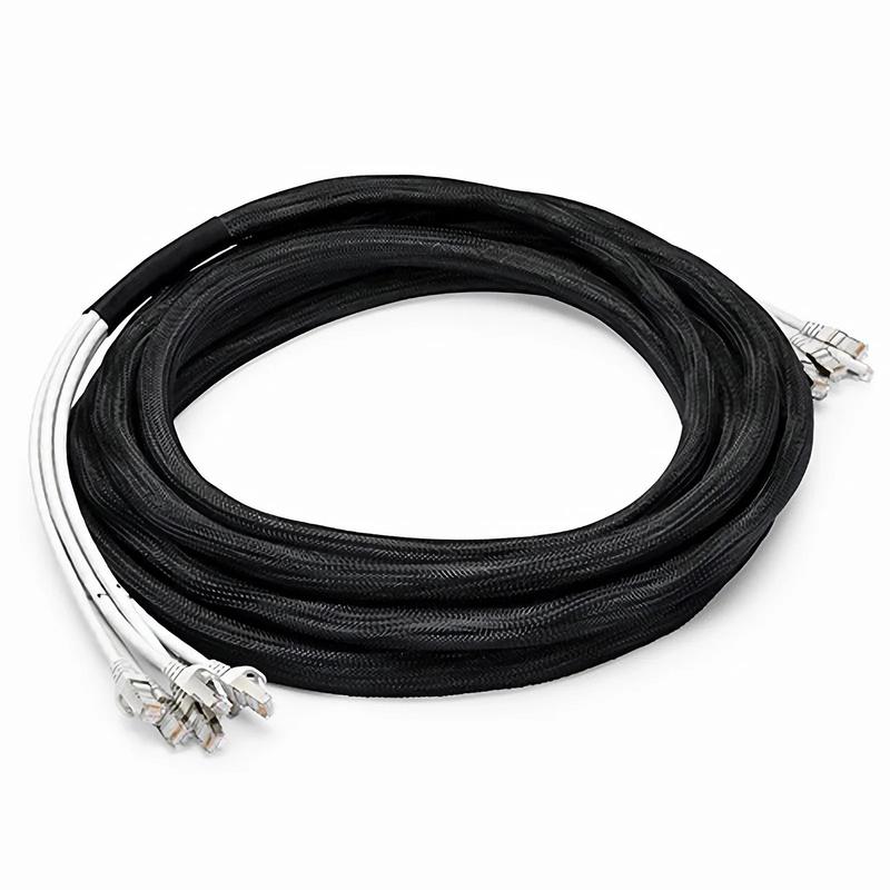 SFPS 82ft (25m) 6 Plug to 6 Plug Cat6a Shielded (S/FTP) PVC CMR Pre-Terminated Copper Trunk Cable SFPS