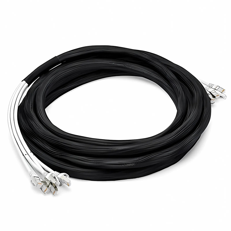 SFPS 16ft (4.9m) 6 Plug to 6 Plug Cat6a Shielded (S/FTP) PVC CMR Pre-Terminated Copper Trunk Cable SFPS