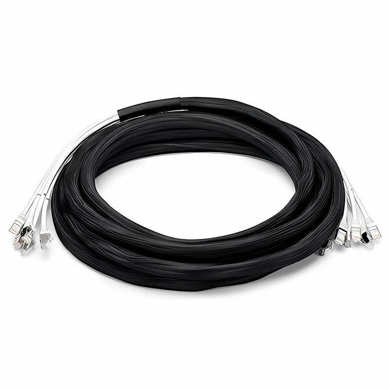SFPS 33ft (10m) 6 Plug to 6 Plug Cat6a Shielded (S/FTP) PVC CMR Pre-Terminated Copper Trunk Cable SFPS
