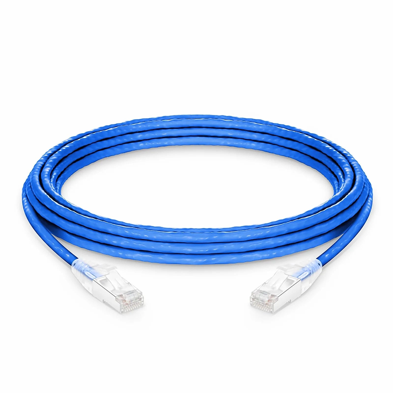 SFPS 16ft (4.9m) Cat6a 26AWG Snagless Shielded (S/FTP) PVC CM Ethernet Network Patch Cable, Blue SFPS