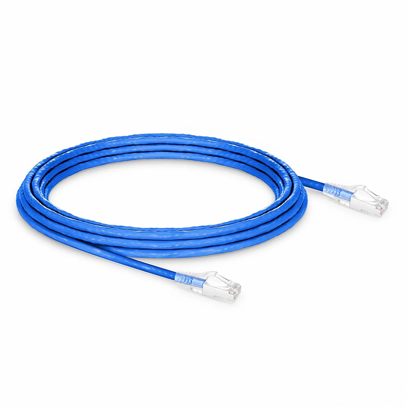 SFPS 16ft (4.9m) Cat6a 26AWG Snagless Shielded (S/FTP) PVC CM Ethernet Network Patch Cable, Blue SFPS