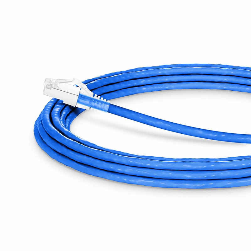 SFPS 16ft (4.9m) Cat6a 26AWG Snagless Shielded (S/FTP) PVC CM Ethernet Network Patch Cable, Blue SFPS