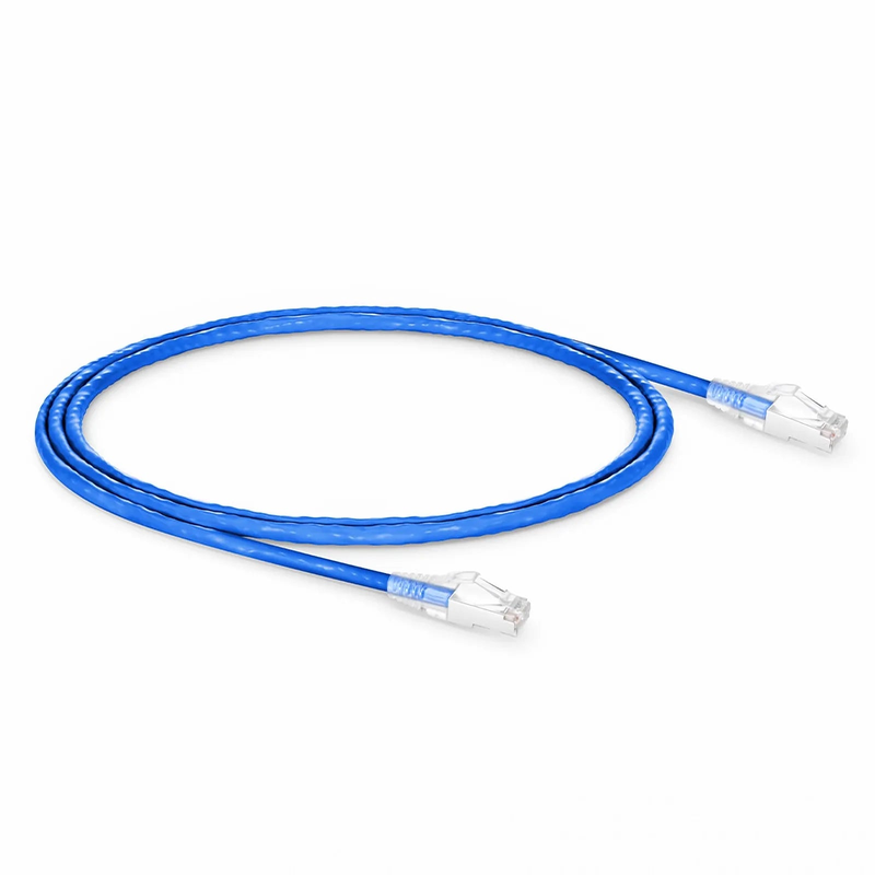 SFPS 3ft (0.9m) Cat6a 26AWG Snagless Shielded (S/FTP) PVC CM Ethernet Network Patch Cable, Blue SFPS