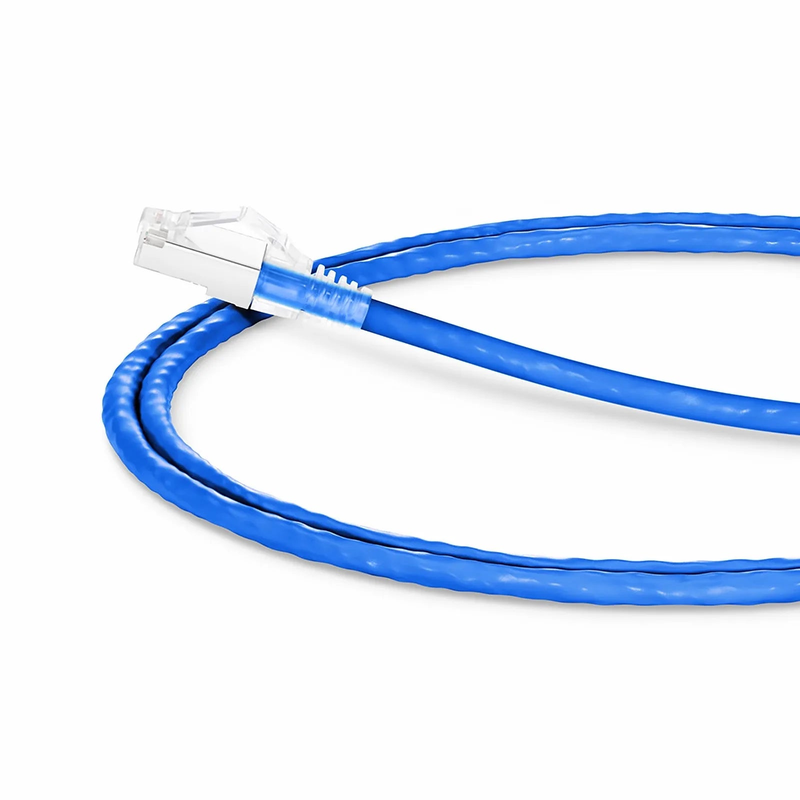 SFPS 4ft (1.2m) Cat6a 26AWG Snagless Shielded (S/FTP) PVC CM Ethernet Network Patch Cable, Blue SFPS