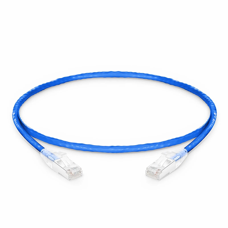 SFPS 2ft (0.6m) Cat6a 26AWG Snagless Shielded (S/FTP) PVC CM Ethernet Network Patch Cable, Blue SFPS