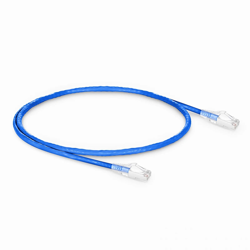 SFPS 2ft (0.6m) Cat6a 26AWG Snagless Shielded (S/FTP) PVC CM Ethernet Network Patch Cable, Blue SFPS