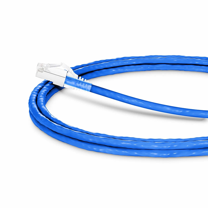 SFPS 6ft (1.8m) Cat6a 26AWG Snagless Shielded (S/FTP) PVC CM Ethernet Network Patch Cable, Blue SFPS