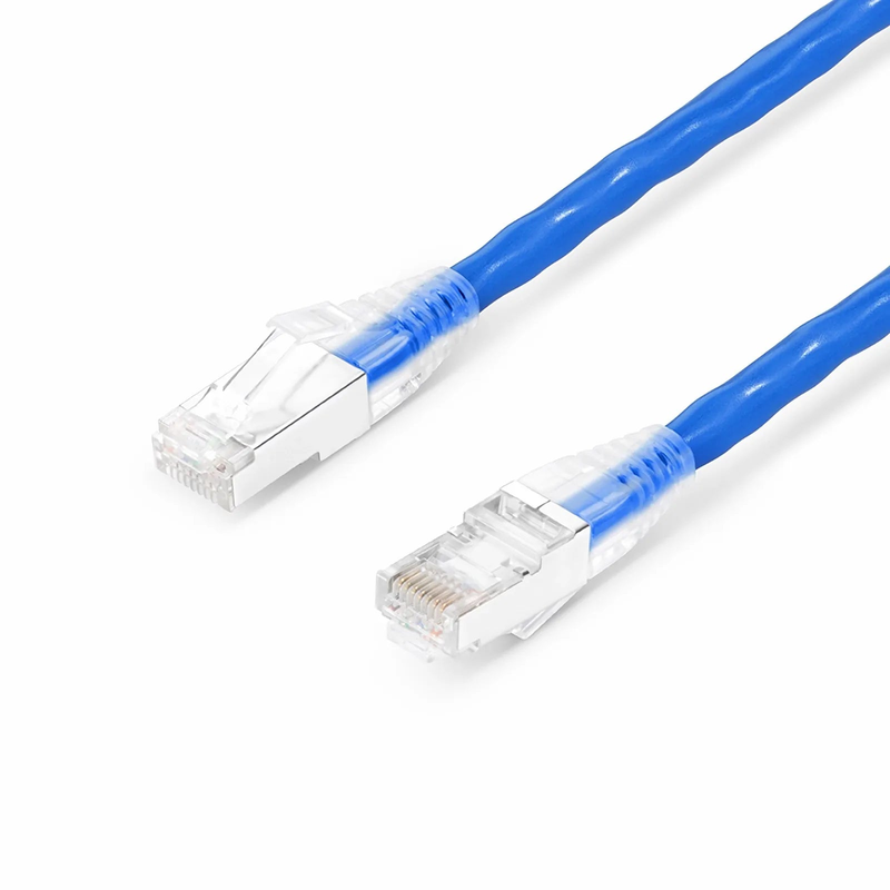 SFPS 7ft (2.1m) Cat6a 26AWG Snagless Shielded (S/FTP) PVC CM Ethernet Network Patch Cable, Blue SFPS