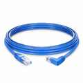SFPS 15ft (4.6m) 90 Degree Cat6 26AWG Snagless Unshielded (U/UTP) PVC CM Ethernet Network Patch Cable, RJ45 Right Angle Down Male to RJ45 Male, Blue SFPS