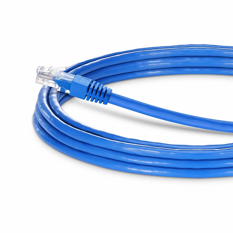 SFPS 15ft (4.6m) 90 Degree Cat6 26AWG Snagless Unshielded (U/UTP) PVC CM Ethernet Network Patch Cable, RJ45 Right Angle Down Male to RJ45 Male, Blue SFPS