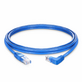 SFPS 10ft (3m) 90 Degree Cat6 26AWG Snagless Unshielded (U/UTP) PVC CM Ethernet Network Patch Cable, RJ45 Right Angle Down Male to RJ45 Male, Blue SFPS