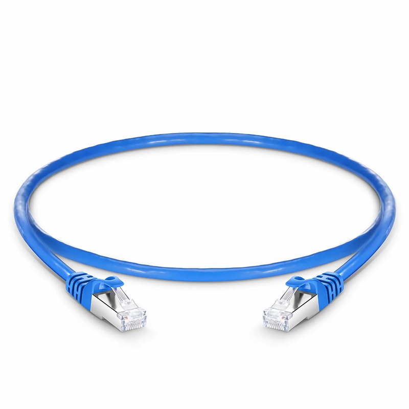 SFPS 2ft (0.6m) Cat6a 26AWG Snagless Shielded (S/FTP) PVC CM Ethernet Network Patch Cable, Blue SFPS