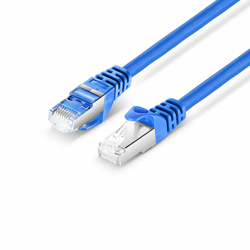 SFPS 10ft (3m) Cat6a 26AWG Snagless Shielded (S/FTP) PVC CM Ethernet Network Patch Cable, Blue SFPS