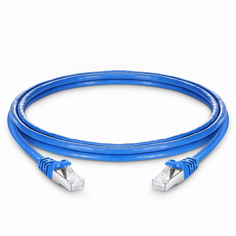 SFPS 7ft (2.1m) Cat6a 26AWG Snagless Shielded (S/FTP) PVC CM Ethernet Network Patch Cable, Blue SFPS