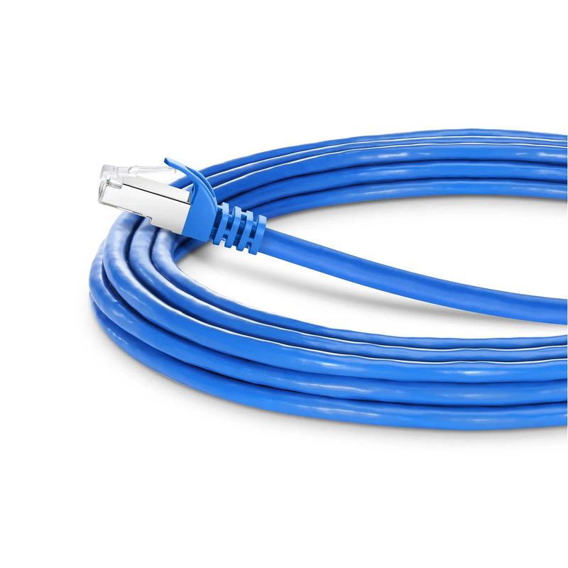 SFPS 20ft (6.1m) Cat6a 26AWG Snagless Shielded (S/FTP) PVC CM Ethernet Network Patch Cable, Blue SFPS