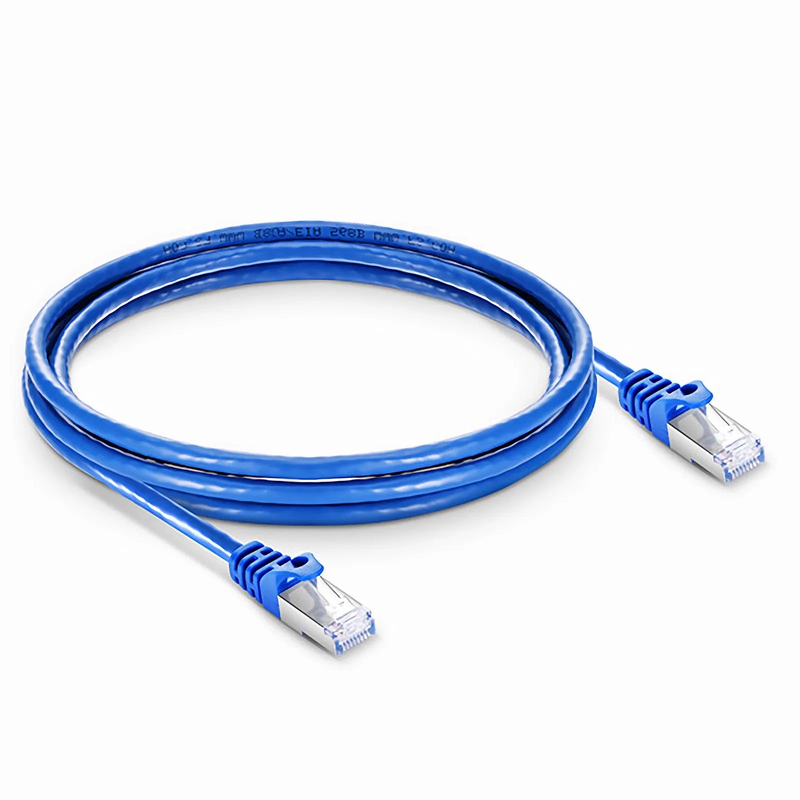SFPS 35ft (10.7m) Cat6a 26AWG Snagless Shielded (S/FTP) PVC CM Ethernet Network Patch Cable, Blue SFPS