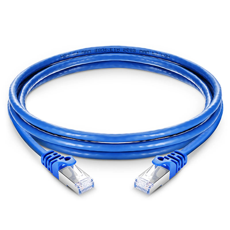 SFPS 16ft (4.9m) Cat6a 26AWG Snagless Shielded (S/FTP) PVC CM Ethernet Network Patch Cable, Blue SFPS