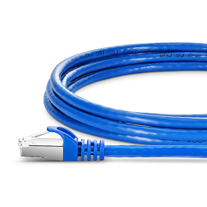 SFPS 16ft (4.9m) Cat6a 26AWG Snagless Shielded (S/FTP) PVC CM Ethernet Network Patch Cable, Blue SFPS