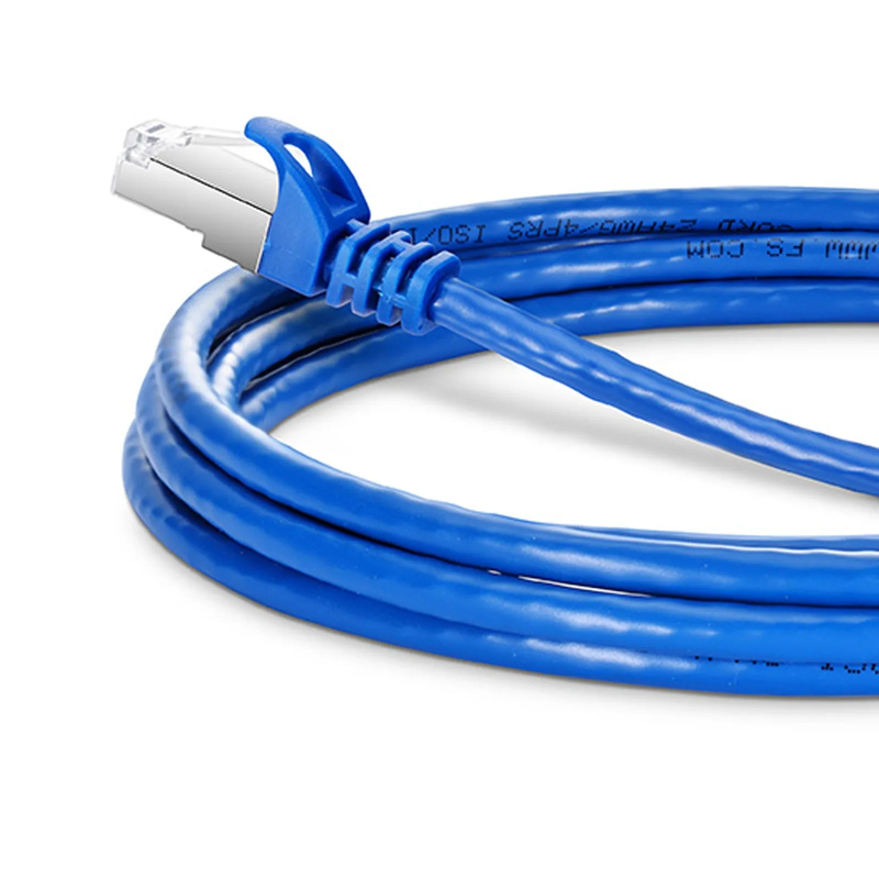 SFPS 16ft (4.9m) Cat6a 26AWG Snagless Shielded (S/FTP) PVC CM Ethernet Network Patch Cable, Blue SFPS
