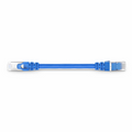SFPS 6in (0.15m) Cat6a 26AWG Snagless Shielded (S/FTP) PVC CM Ethernet Network Patch Cable, Blue SFPS