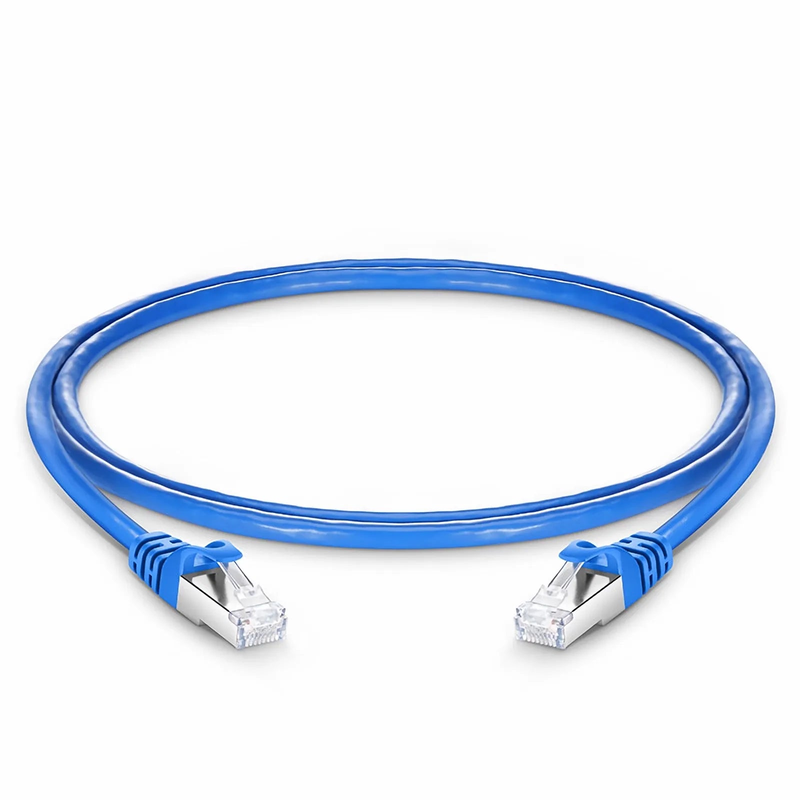 SFPS 4ft (1.2m) Cat6a 26AWG Snagless Shielded (S/FTP) PVC CM Ethernet Network Patch Cable, Blue SFPS