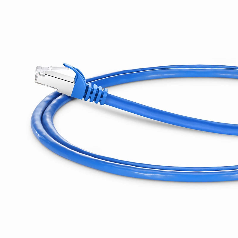 SFPS 4ft (1.2m) Cat6a 26AWG Snagless Shielded (S/FTP) PVC CM Ethernet Network Patch Cable, Blue SFPS