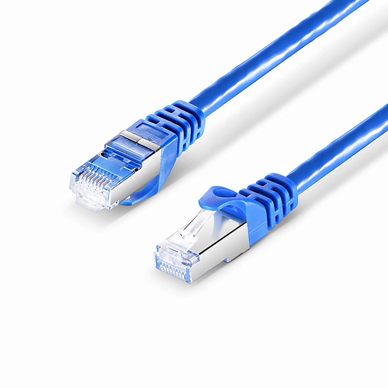 SFPS 50ft (15.2m) Cat6a 26AWG Snagless Shielded (S/FTP) PVC CM Ethernet Network Patch Cable, Blue SFPS