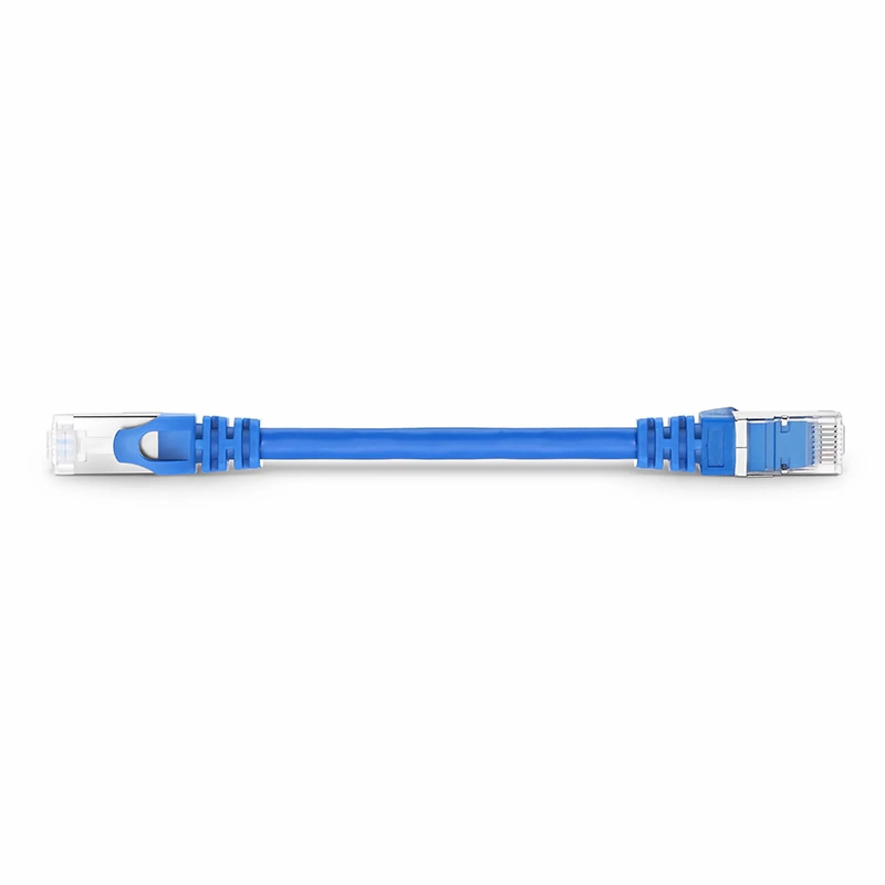SFPS 6in (0.15m) Cat6 26AWG Snagless Shielded (S/FTP) PVC CM Ethernet Network Patch Cable, Blue, (10pcs/pack) SFPS
