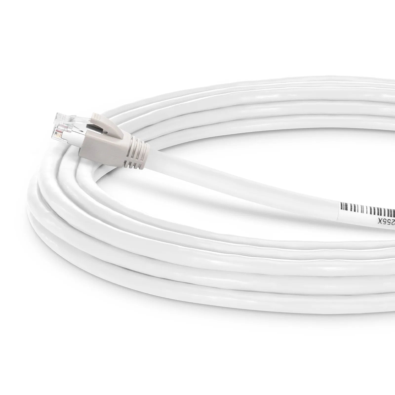 SFPS 16ft (4.9m) Cat8 24AWG Snagless Shielded (S/FTP) PVC CM Ethernet Network Patch Cable, PoE++, 40G, 2GHz, Off-White SFPS