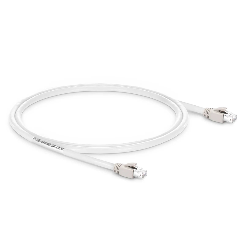 SFPS 3ft (0.9m) Cat8 24AWG Snagless Shielded (S/FTP) PVC CM Ethernet Network Patch Cable, PoE++, 40G, 2GHz, Off-White SFPS