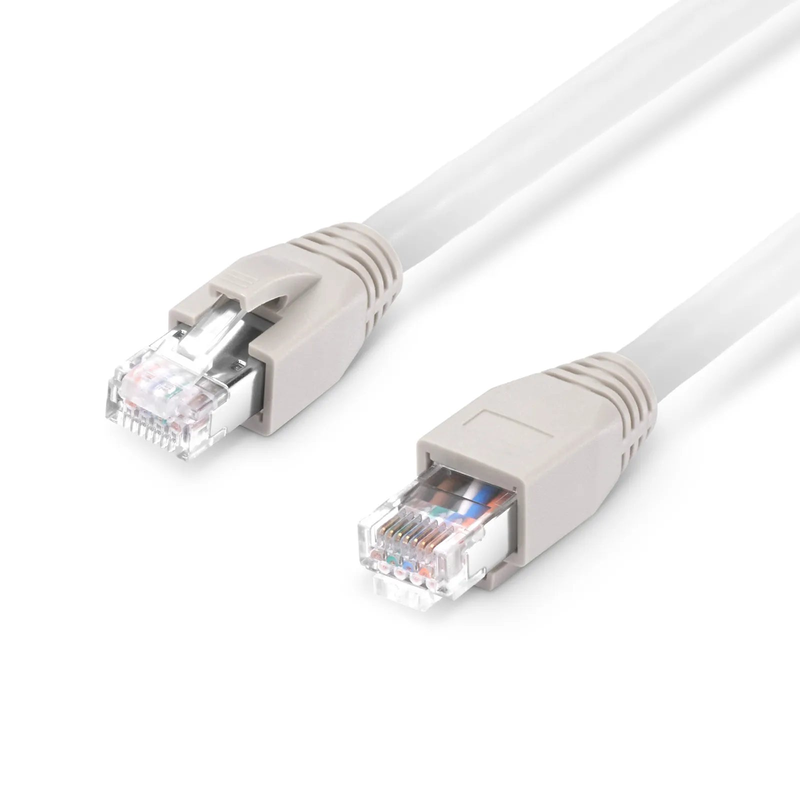 SFPS 3ft (0.9m) Cat8 24AWG Snagless Shielded (S/FTP) PVC CM Ethernet Network Patch Cable, PoE++, 40G, 2GHz, Off-White SFPS